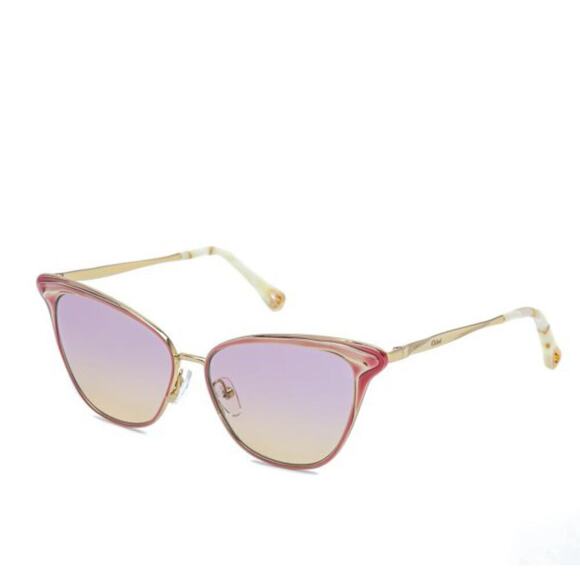 NWT Chloé Women's Felicy Cat-Eye Metal Frame Sunglasses - Picture 2 of 11